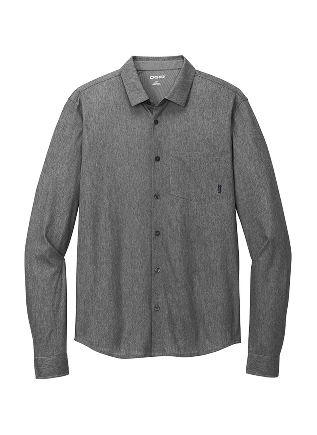 Ogio Men's Extend Long Sleeve Button Up - Light Grey 3XL