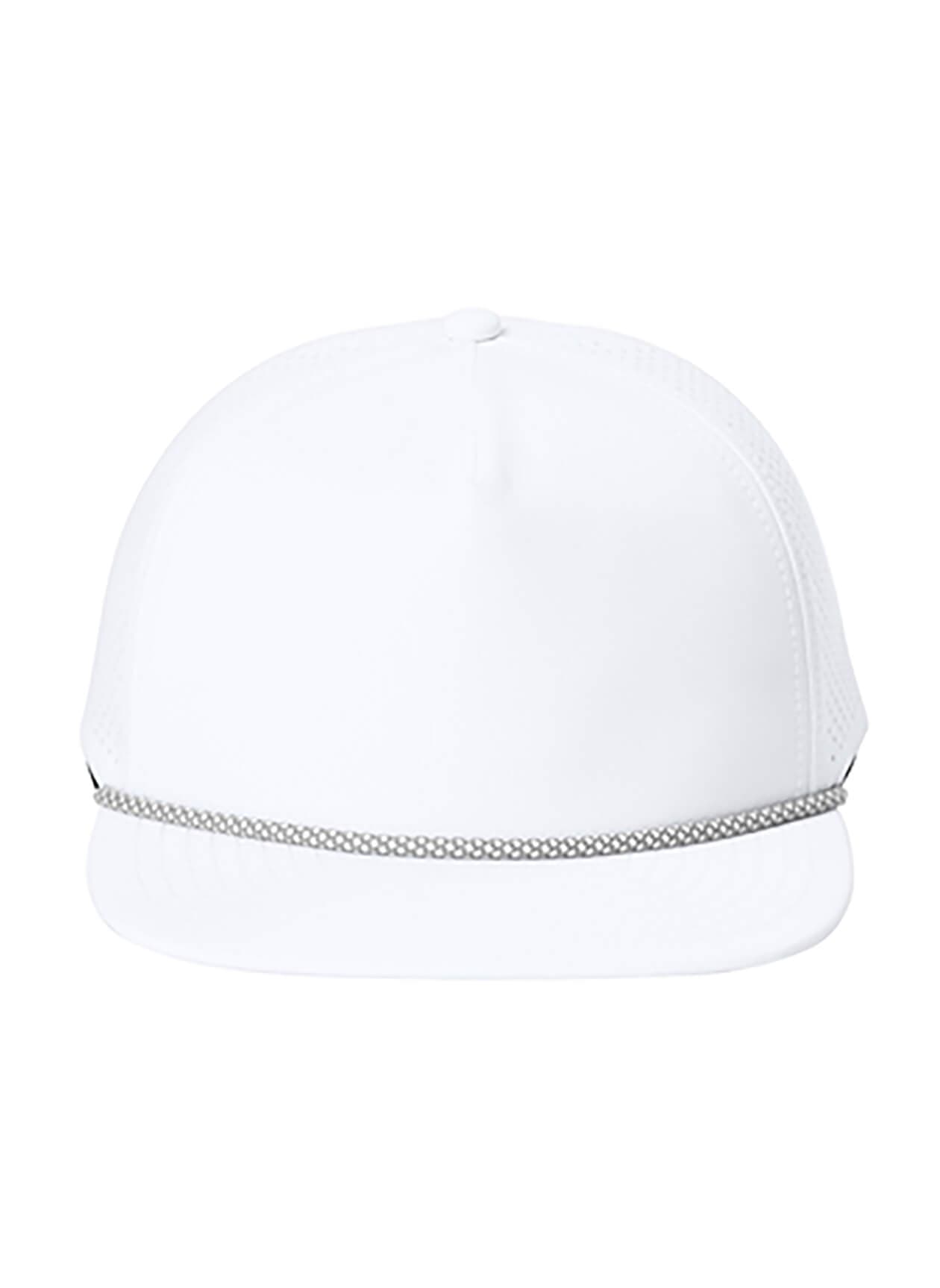 OGIO 5-Panel Rope Performance Cap - White LG