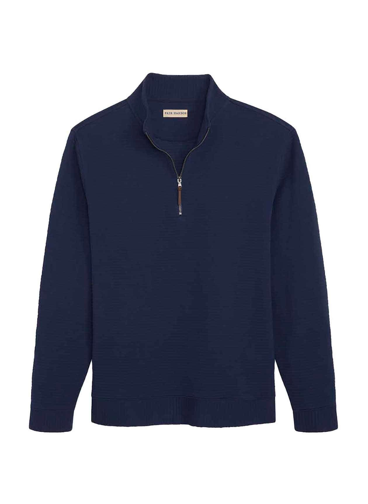 Fair Harbor Men's Overlook Quarter Zip - Navy LG