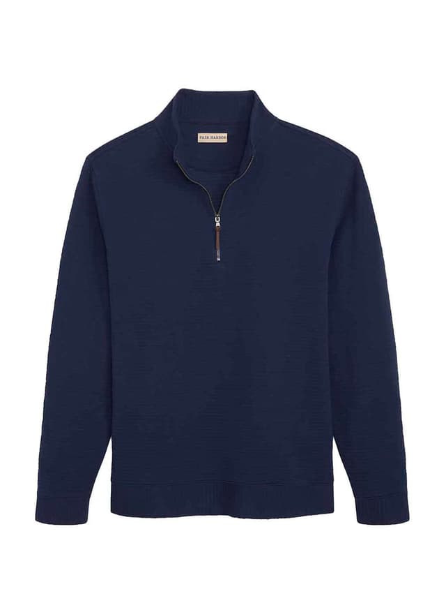 Fair Harbor Men's Overlook Quarter Zip - Navy LG