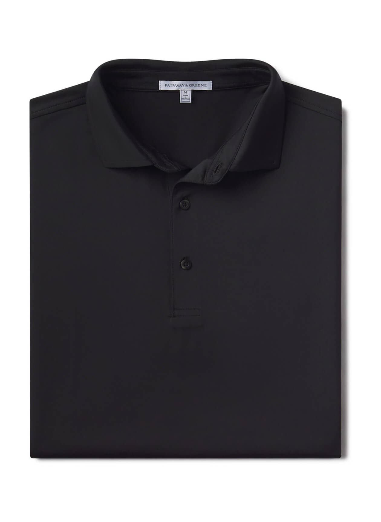 Fairway & Greene Men's Middleton Solid Polo - Black 3XL