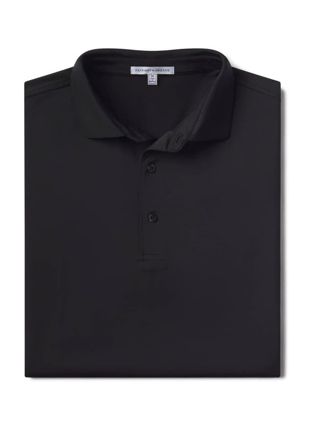 Fairway & Greene Men's Middleton Solid Polo - Black 3XL