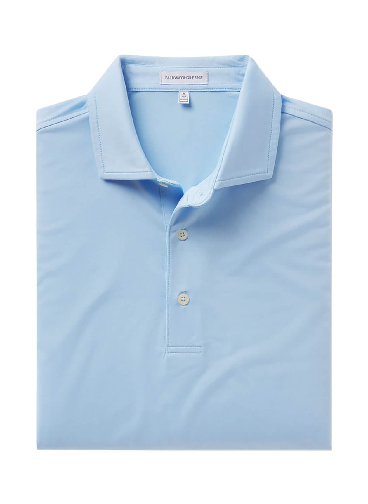 Fairway & Greene Men's Middleton Solid Polo - Cyan 3XL