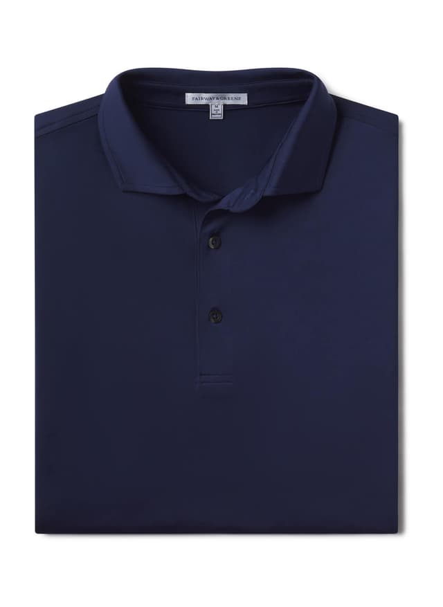 Fairway & Greene Men's Middleton Solid Polo - Navy 3XL