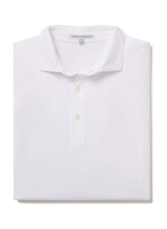Fairway & Greene Men's Middleton Solid Polo - White 3XL