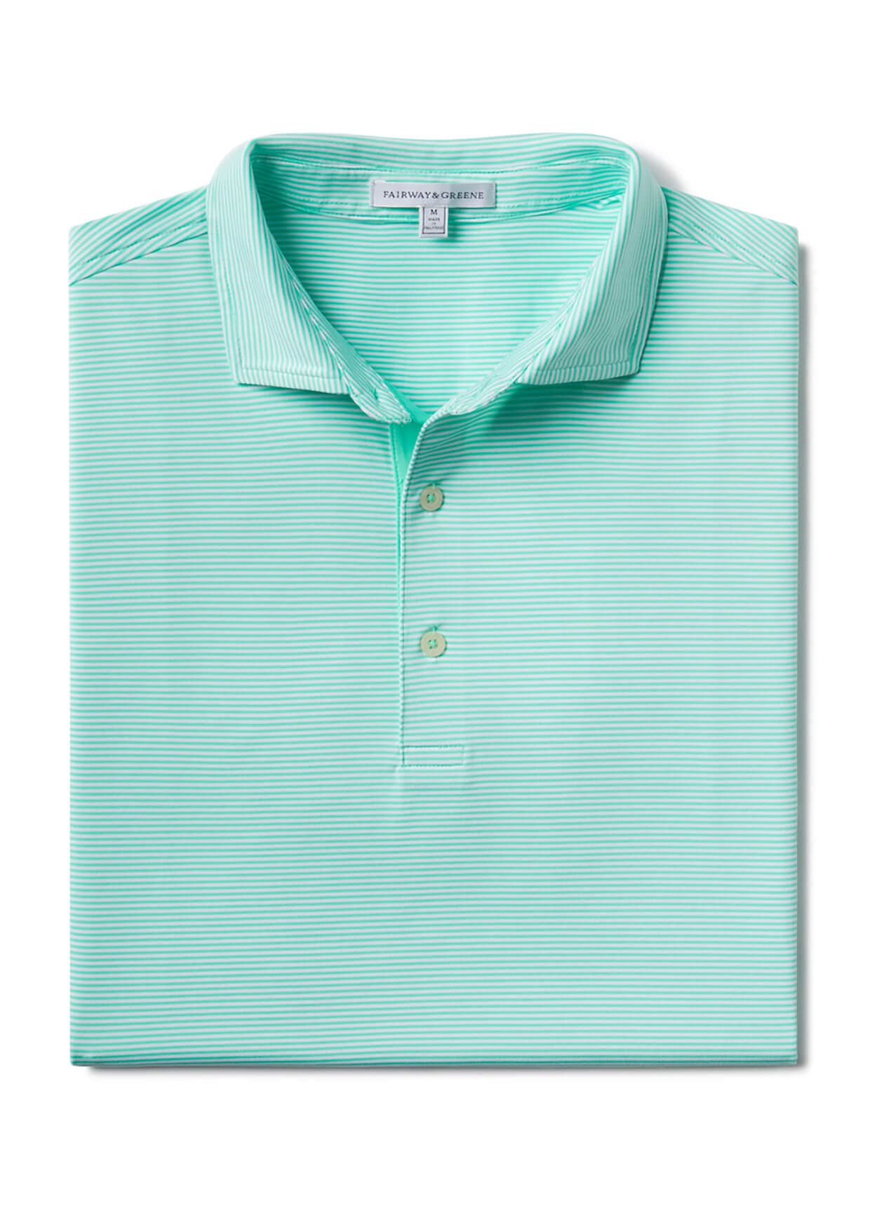 Fairway & Greene Men's Bryant Stripe Polo - Grove (GROV) 3XL