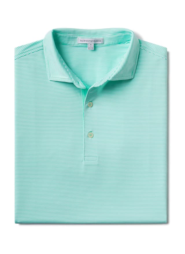 Fairway & Greene Men's Bryant Stripe Polo - Grove (GROV) 3XL