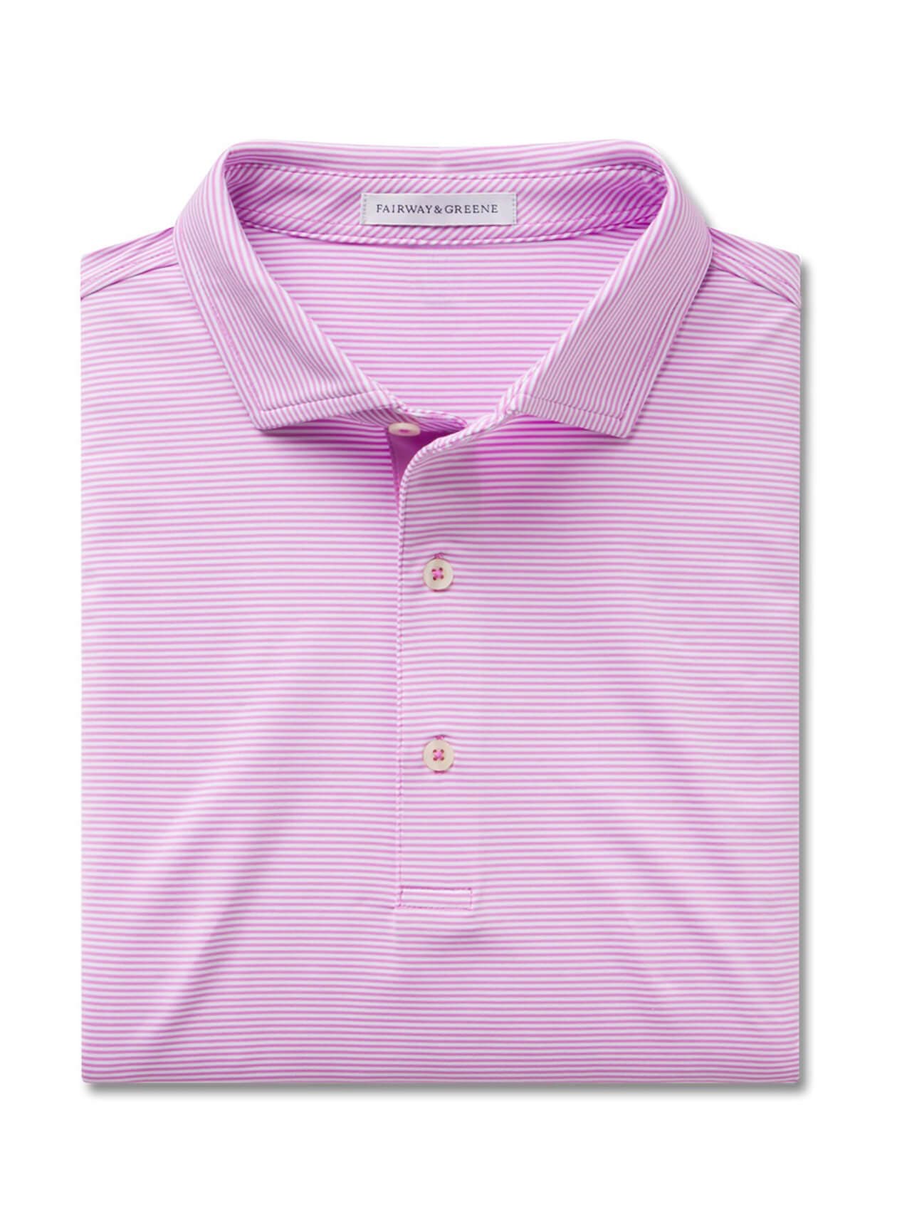 Fairway & Greene Men's Bryant Stripe Polo - Icy Plum 3XL