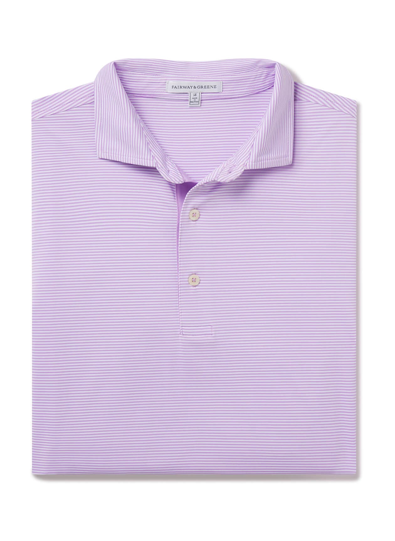 Fairway & Greene Men's Bryant Stripe Polo - Purple 3XL
