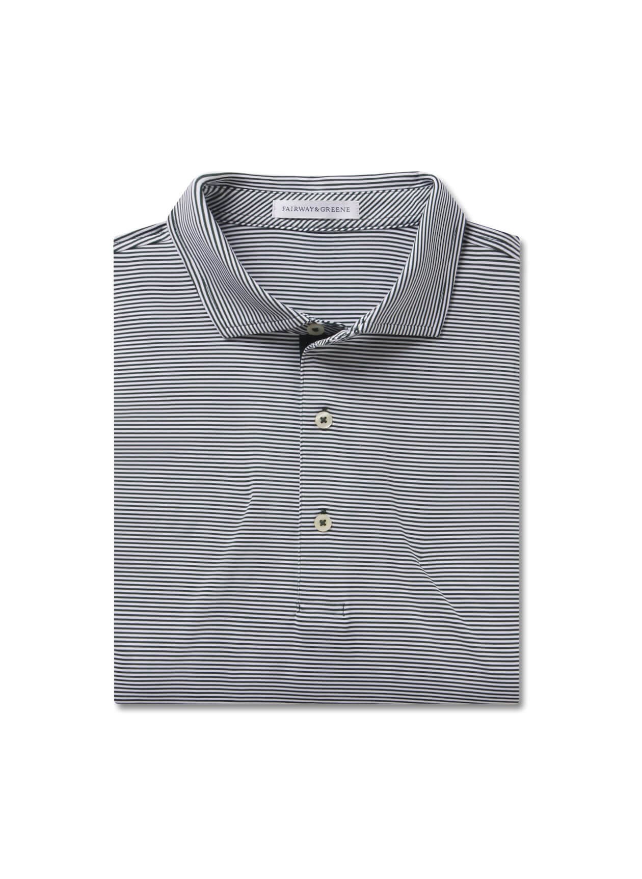 Fairway & Greene Men's Bryant Stripe Polo - Racing Green (RCGR) 3XL