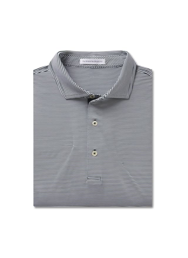 Fairway & Greene Men's Bryant Stripe Polo - Racing Green (RCGR) 3XL