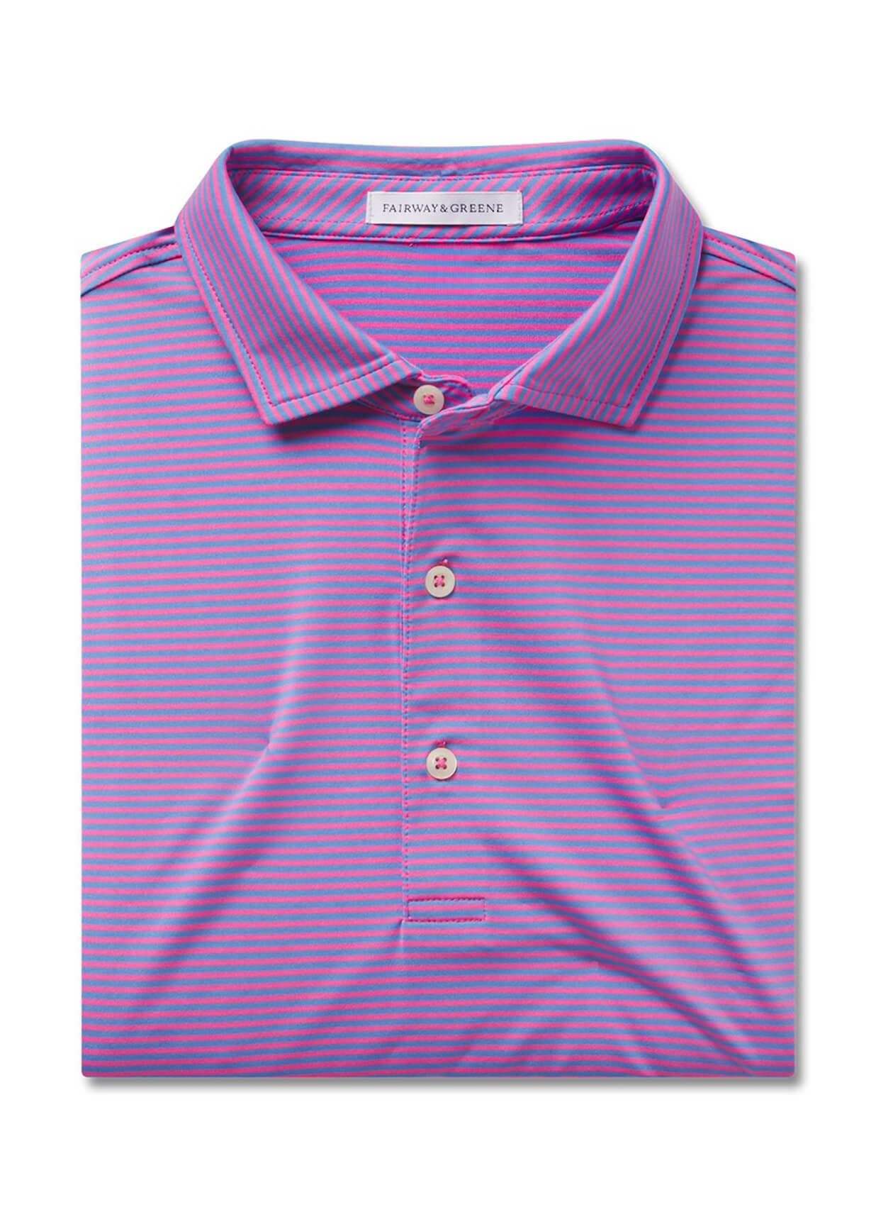 Fairway & Greene Men's Park Stripe Polo - Purple LG