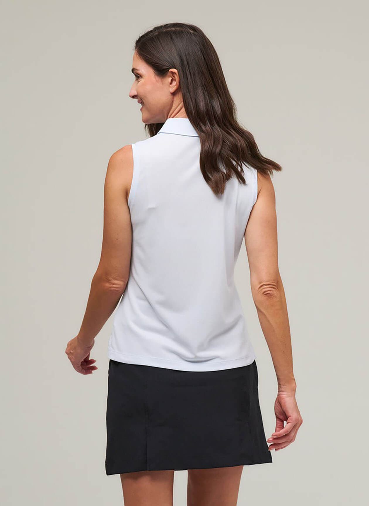 Fairway & Greene Women's Diana Sleeveless Pique Polo - Cyan LG
