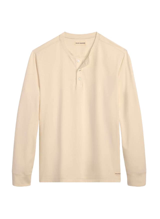 Fair Harbor Men's Pacific Henley - White LG