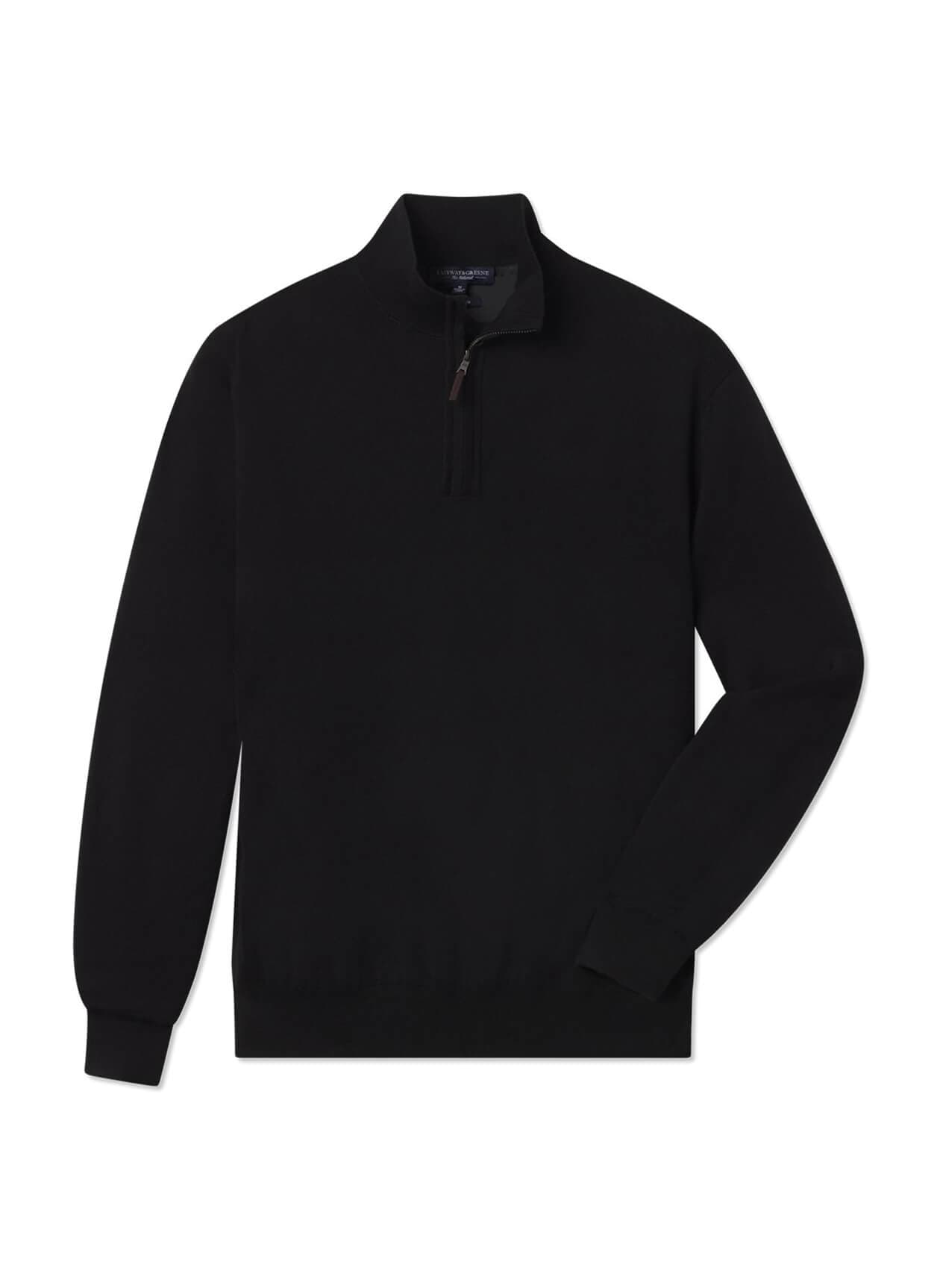 Fairway & Greene Men's The Icon Baruffa Merino Windsweater - Black 3XL