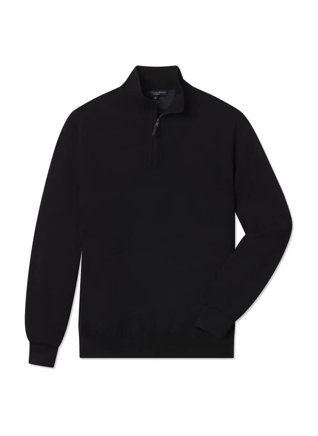Fairway & Greene Men's The Icon Baruffa Merino Windsweater - Black 3XL
