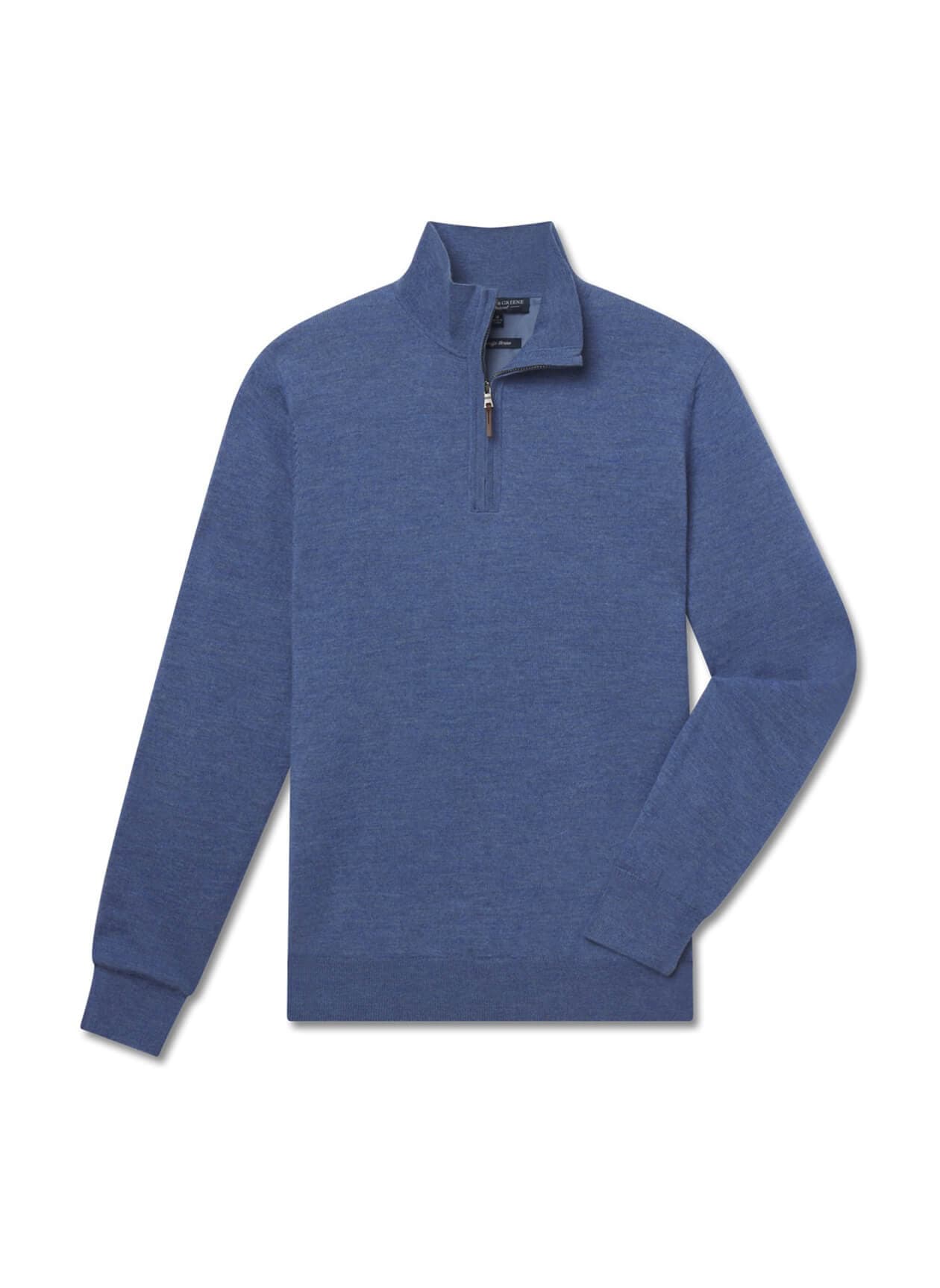 Fairway & Greene Men's The Icon Baruffa Merino Windsweater - Lake Heather 3XL