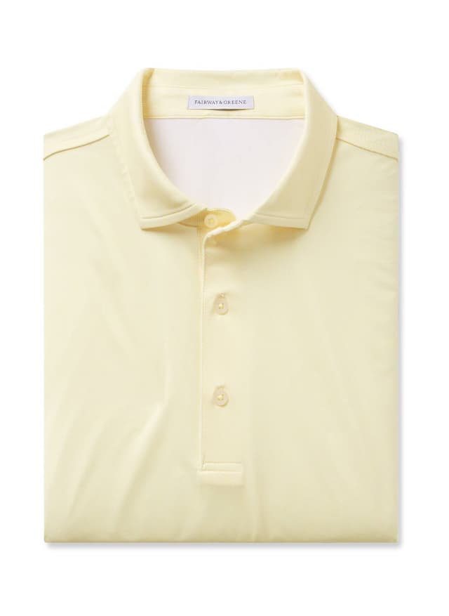 Fairway & Greene Men's Vizcaya Print Polo - Yellow 3XL