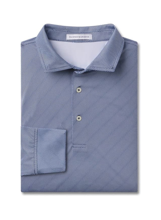 Fairway & Greene Men's Morgan Long-Sleeve Polo - Marine (MARI) 3XL