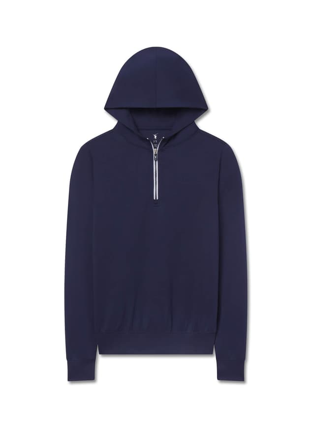 Fairway & Greene Men's Caves Quarter-Zip Hoodie - Navy 3XL