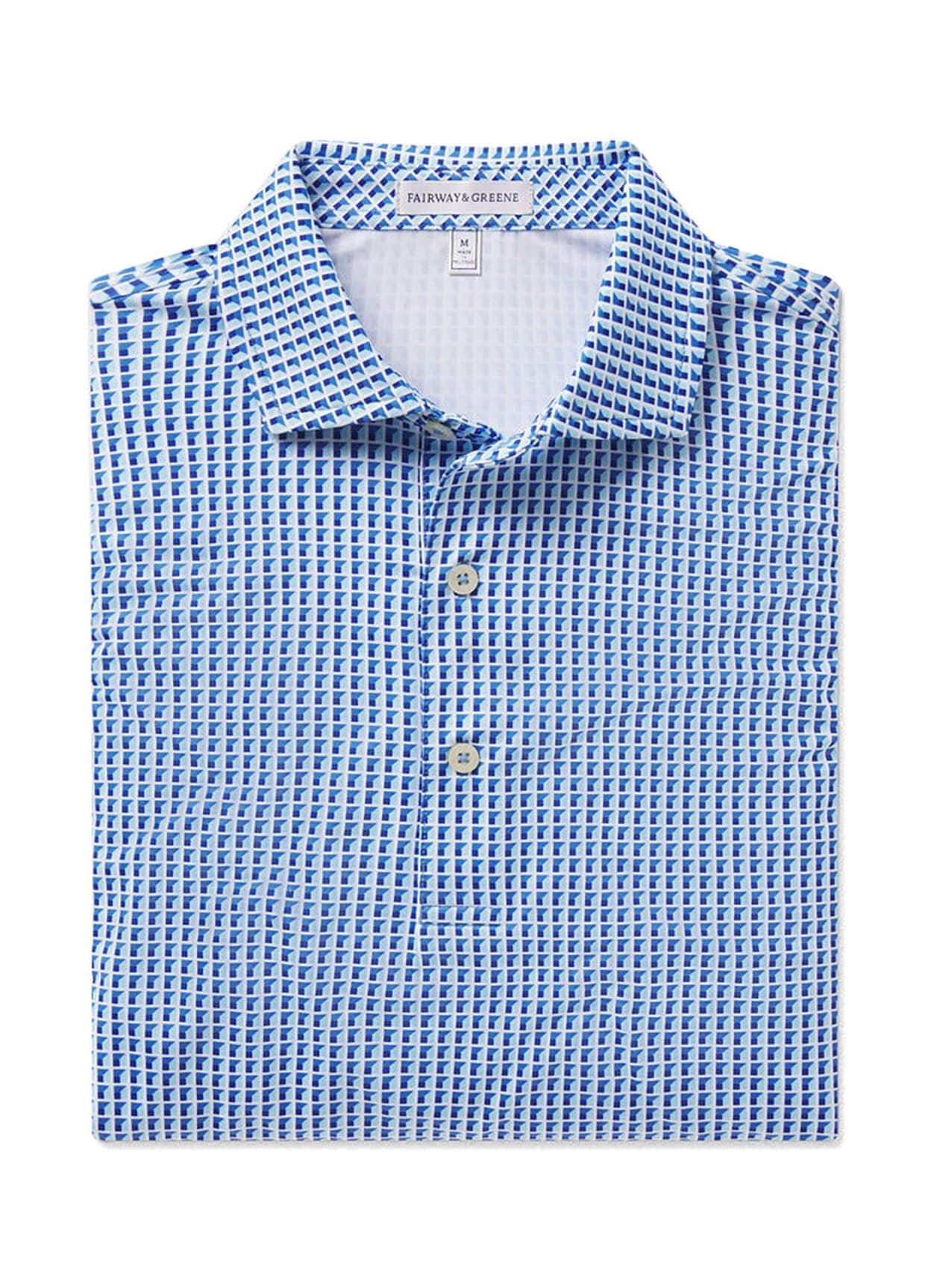 Fairway & Greene Men's Wenham Print Polo - White 3XL