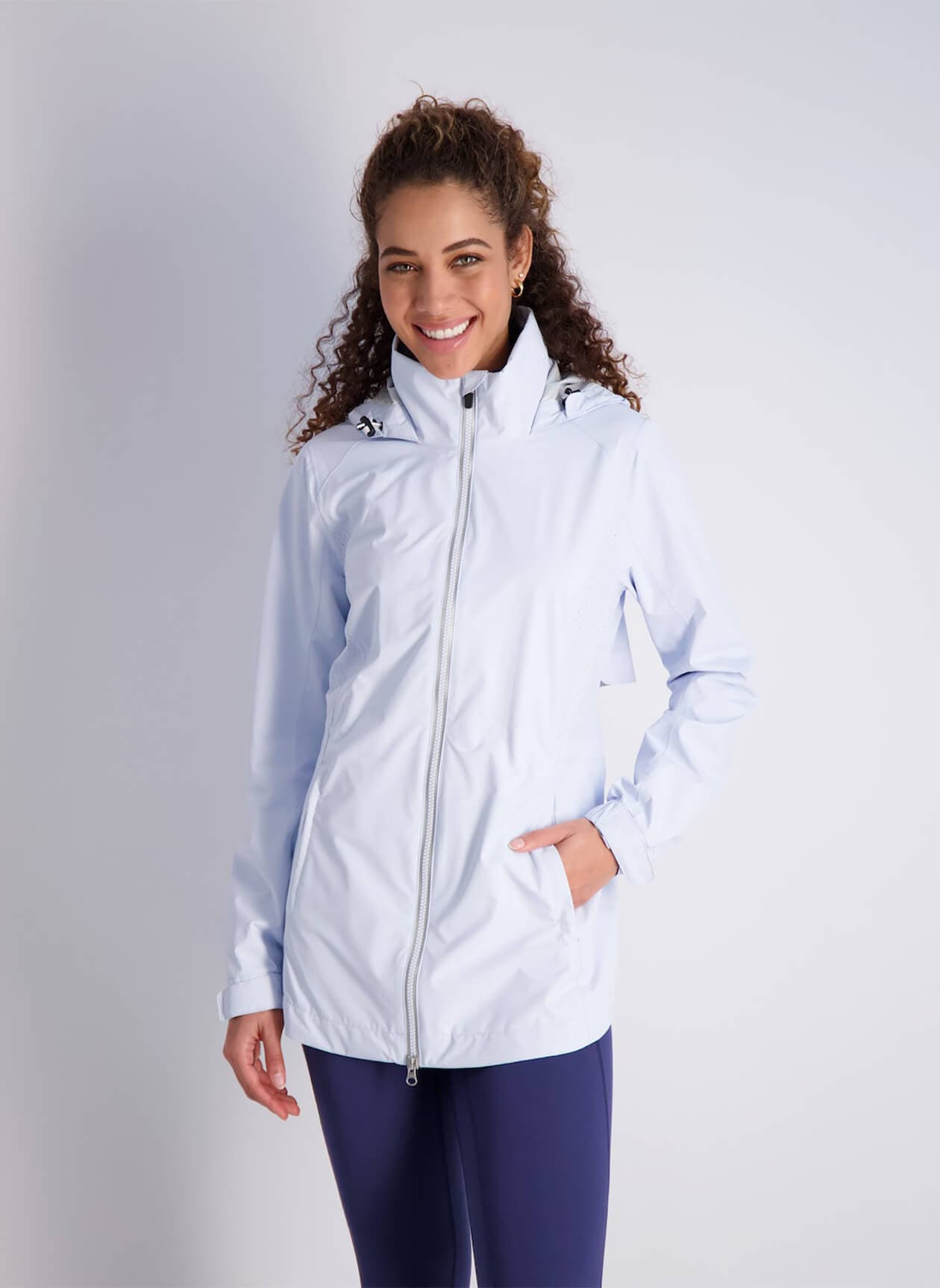 Zero Restriction Women's Libby Rain Jacket - Cyan LG