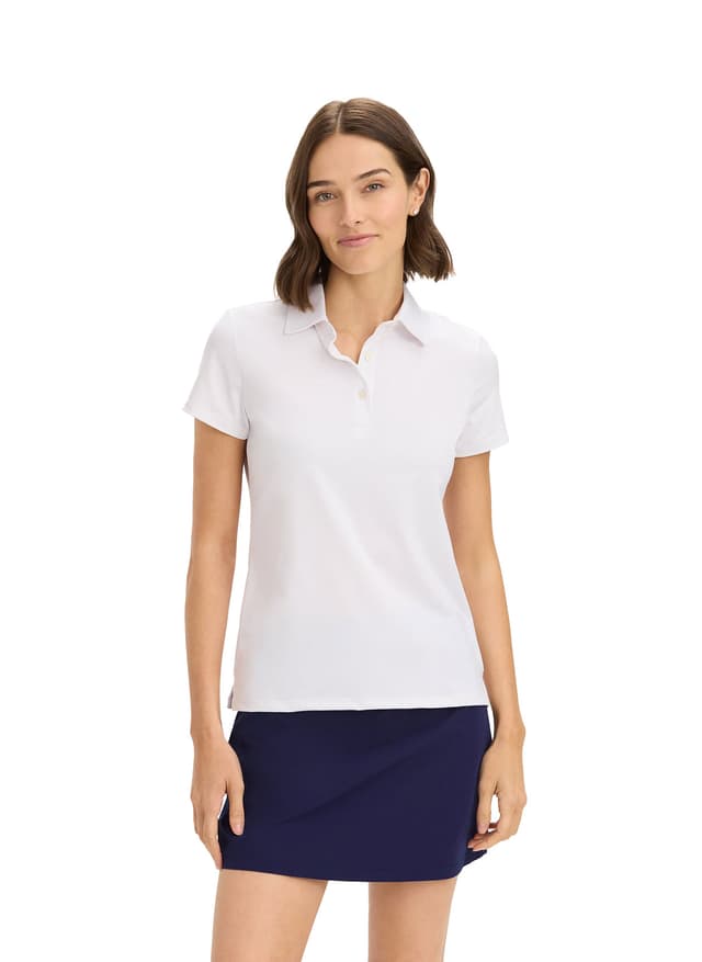 Renwick Women's Solid Performance Polo FA25 - White LG
