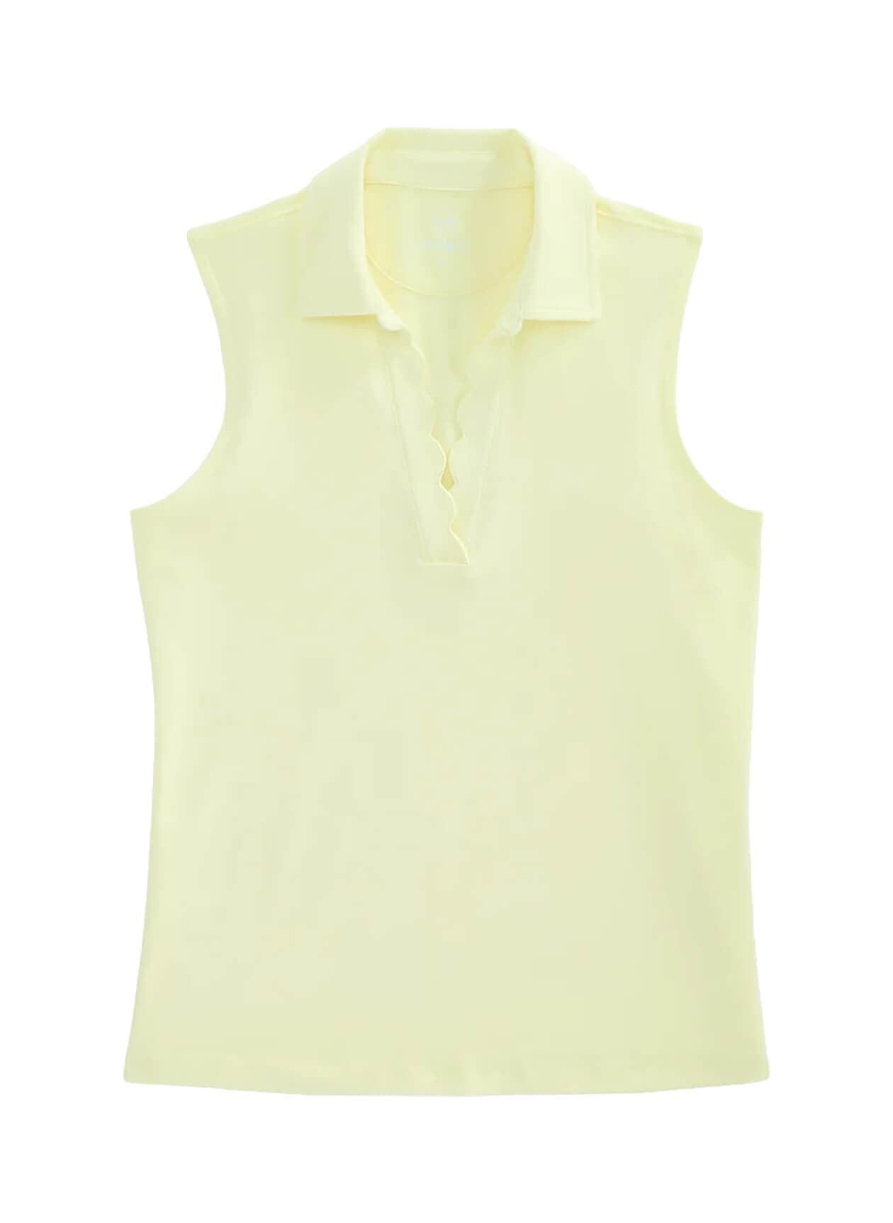 Renwick Women's Sleeveless Pima Scallop Polo