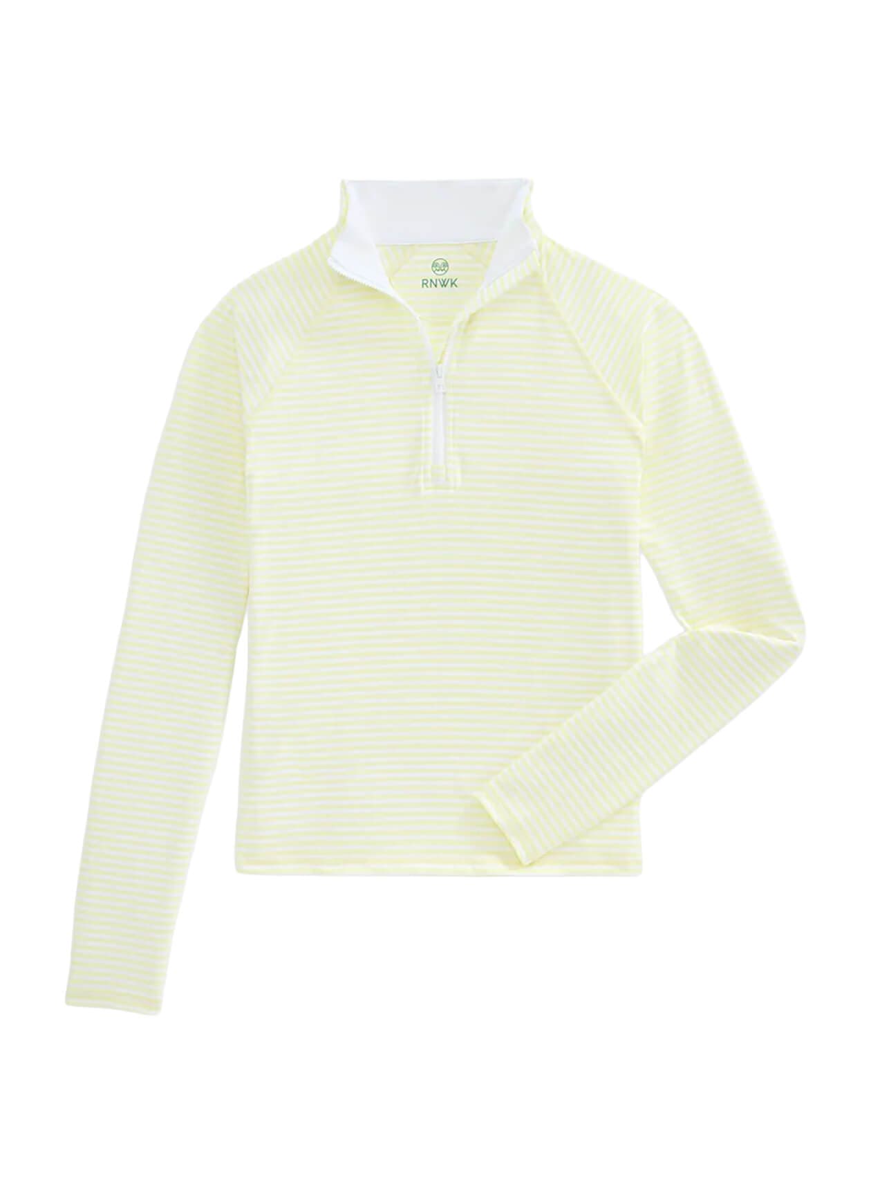 Renwick Women's Raglan Striped Quarter Zip - Yellow LG