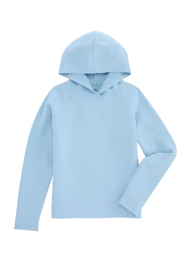Renwick Women's Performance Pique Hoodie - Cyan LG