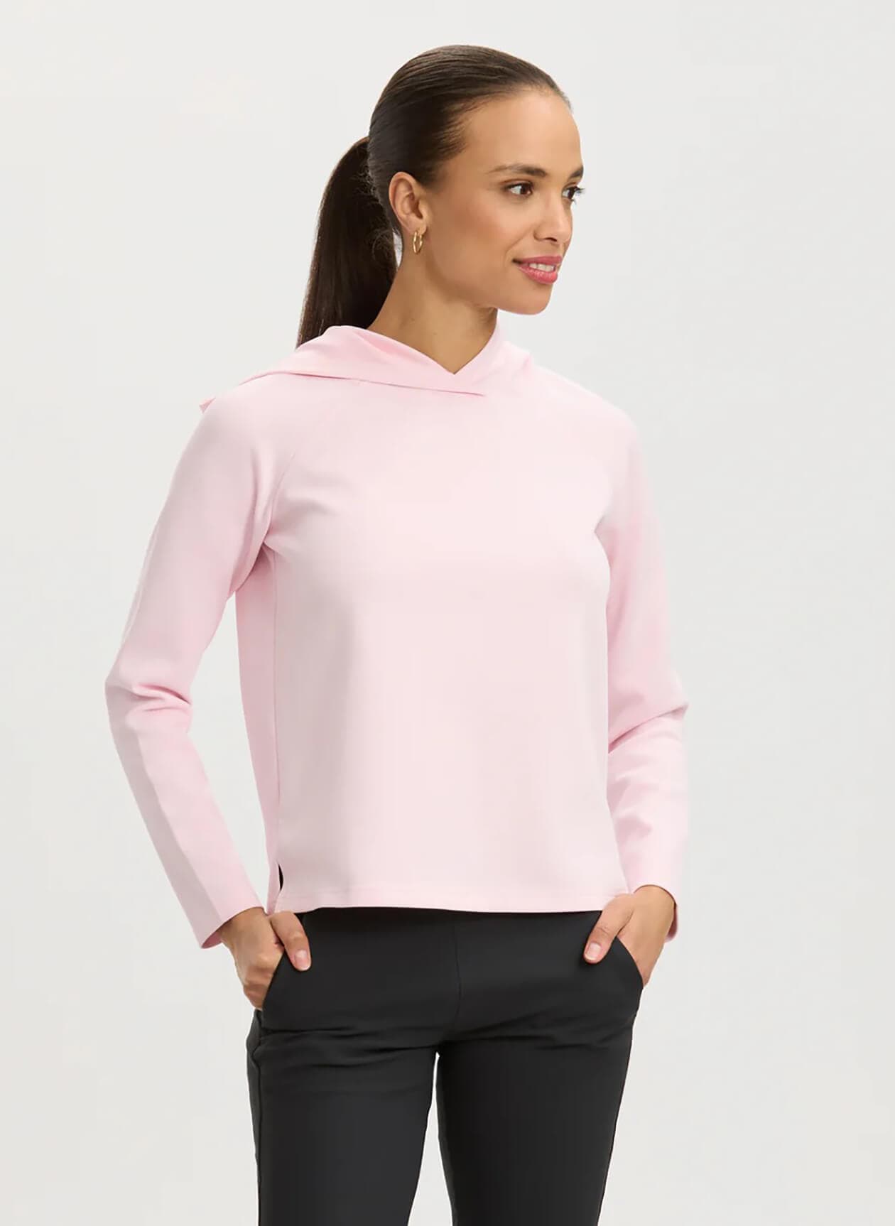 Renwick Women's Performance Pique Hoodie - Pink LG