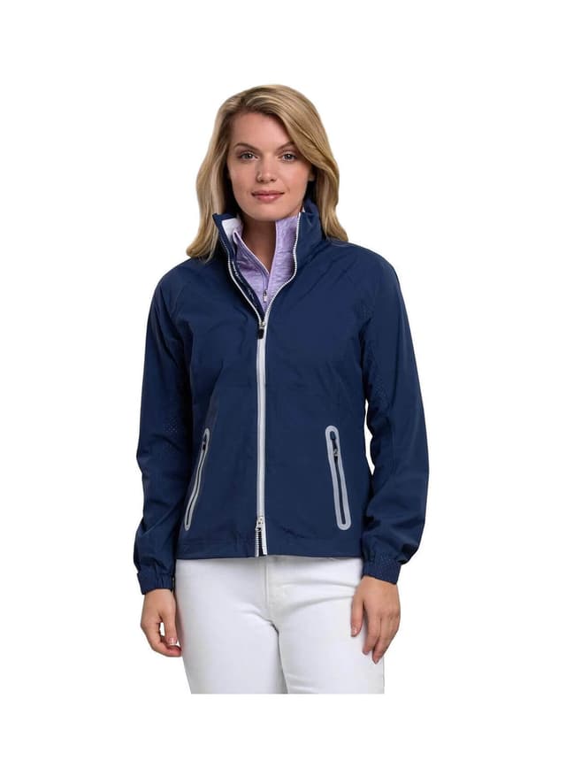 Zero Restriction Women's Hooded Olivia Jacket - Navy LG