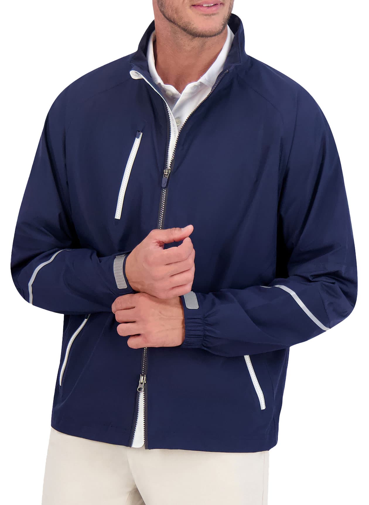 Zero Restriction Men's Power Torque Jacket - Navy / Metallic Silver 3XL