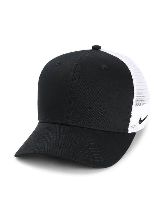 Nike Team Rise Trucker Hat - Black / White (011) MISC