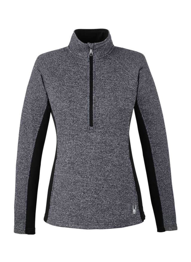 Spyder Women's Constant Half-Zip - Black Heather / Black (BHT) LG