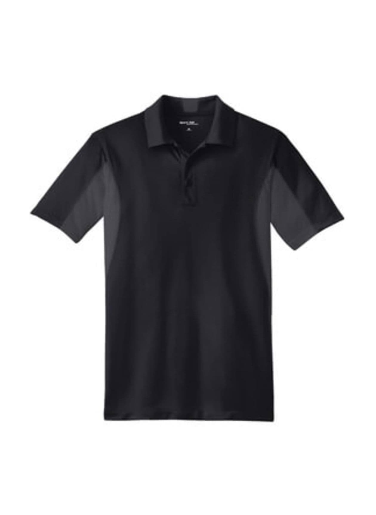 Sport-Tek Men's Side Blocked Micropique Sport-Wick Polo - Black / Iron Grey (BGR) 3XL
