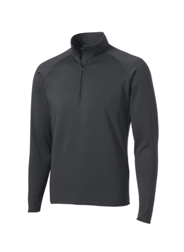 Sport-Tek Men's Sport-Wick Stretch Half-Zip - Dark Grey 3XL