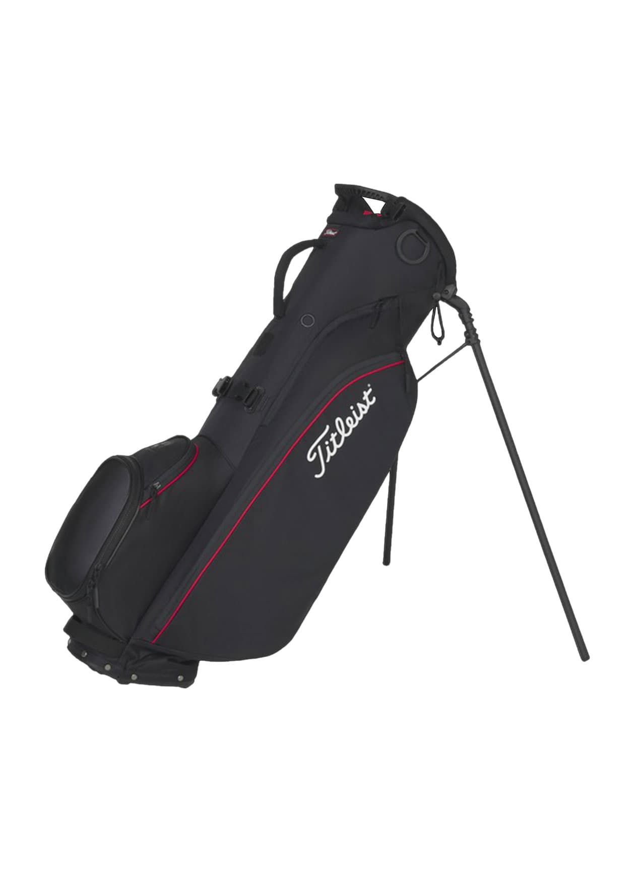 Titleist Players 4 Carbon Stand Bag SP25 - Black / Black / Red MISC