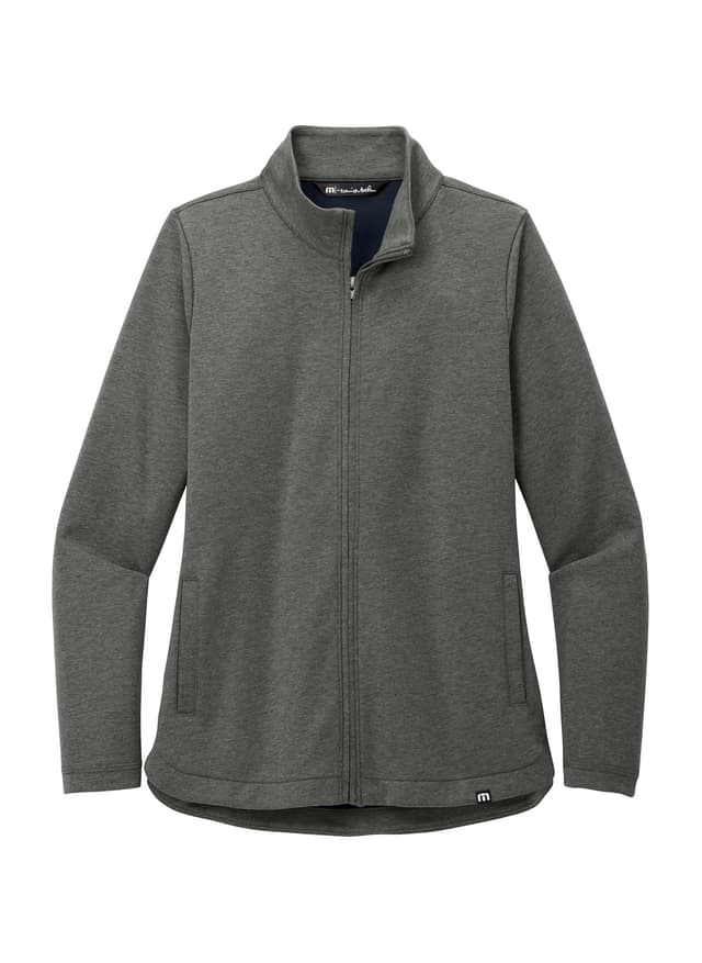 TravisMathew Women's Coveside Full-Zip - Black,Dark Grey LG