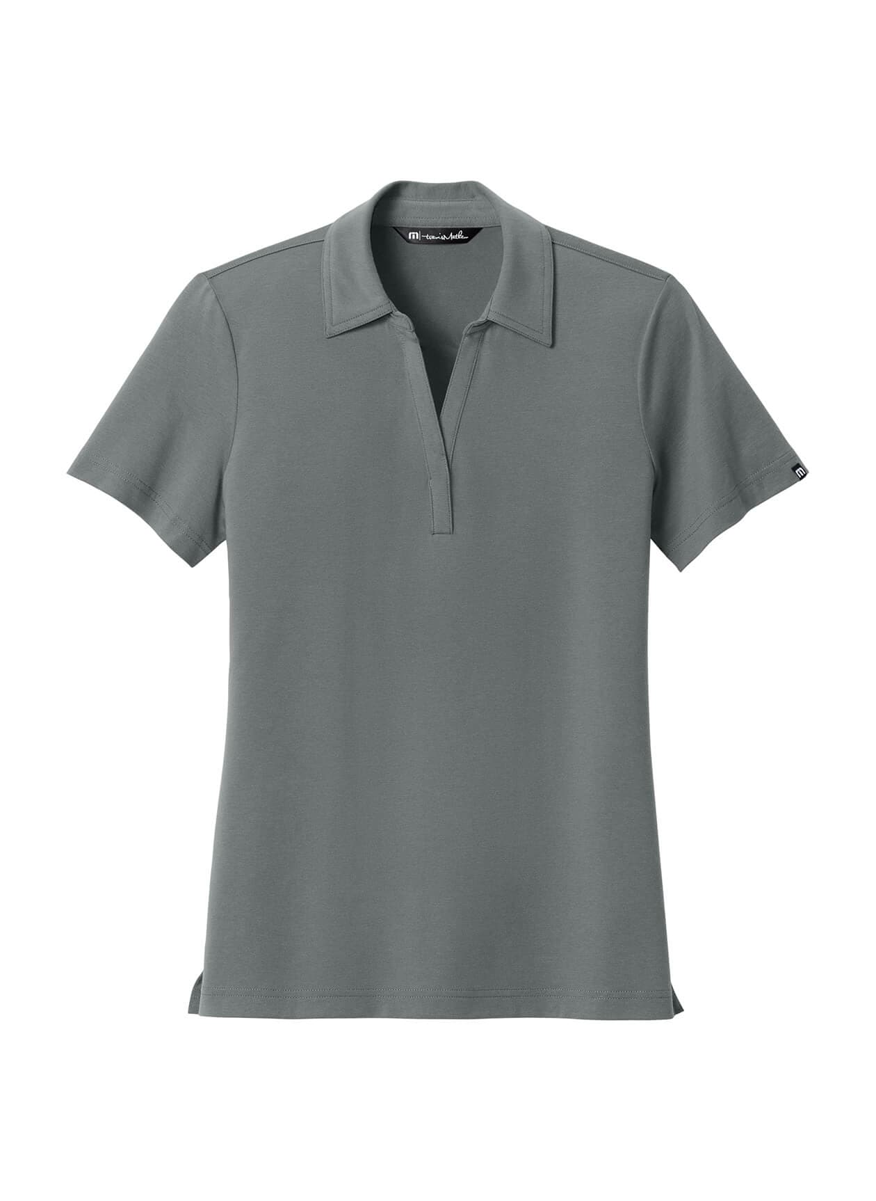 TravisMathew Women’s Glenview Solid Polo - Dark Grey LG