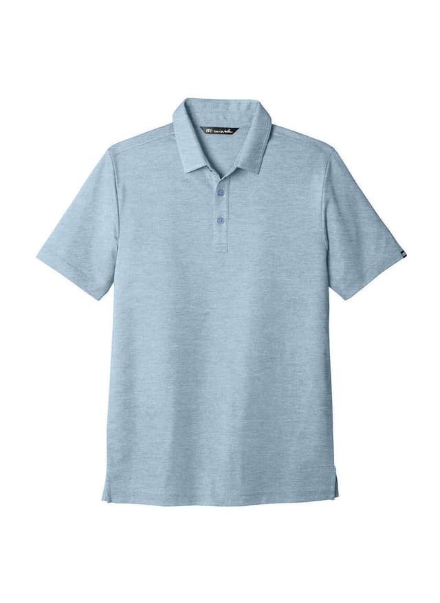 TravisMathew Men's Oceanside Heather Polo - Cyan 3XL