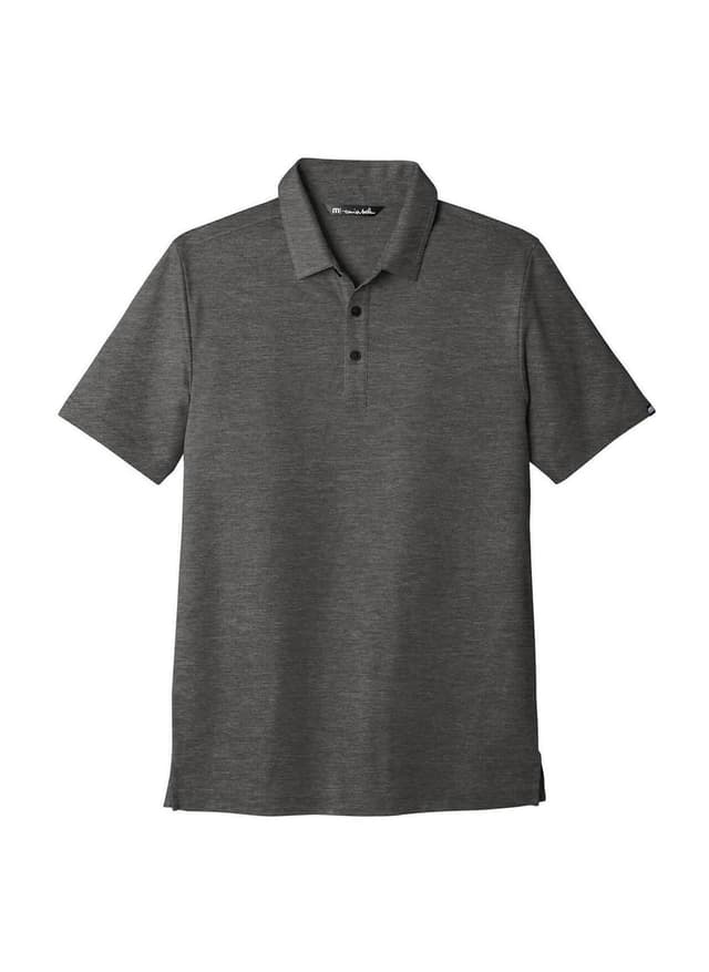 TravisMathew Men's Oceanside Heather Polo - Black 3XL