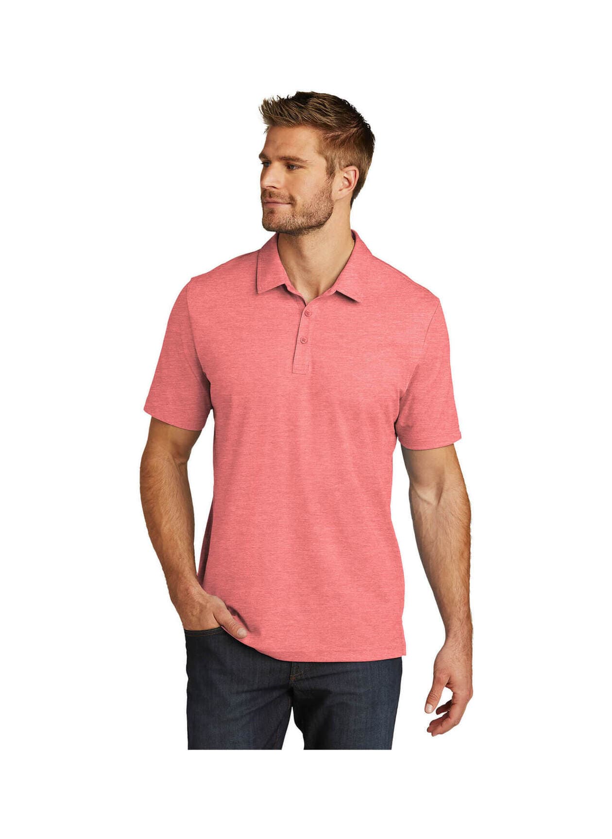 TravisMathew Men's Oceanside Heather Polo - Red 3XL