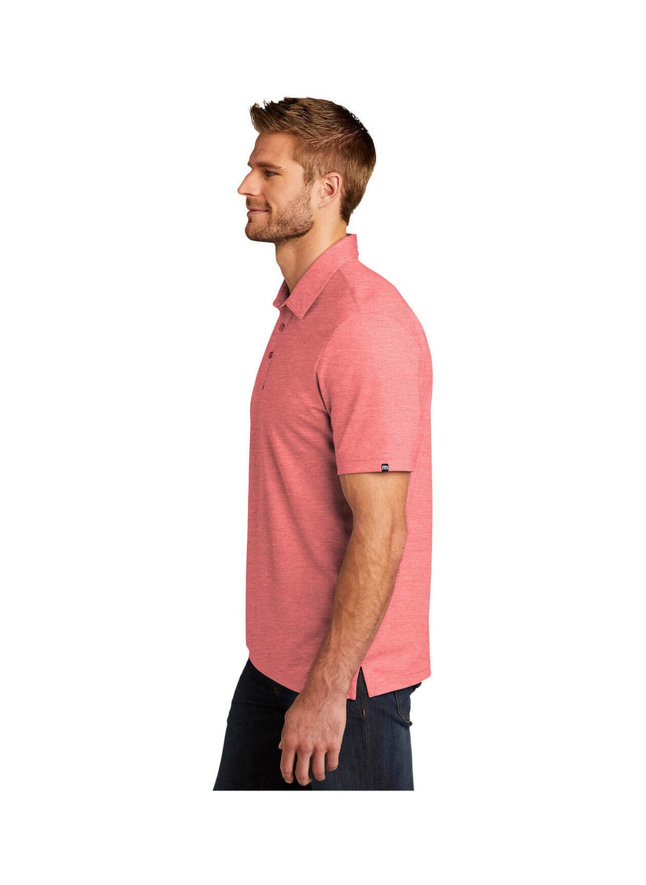 TravisMathew Men's Oceanside Heather Polo - Red 3XL