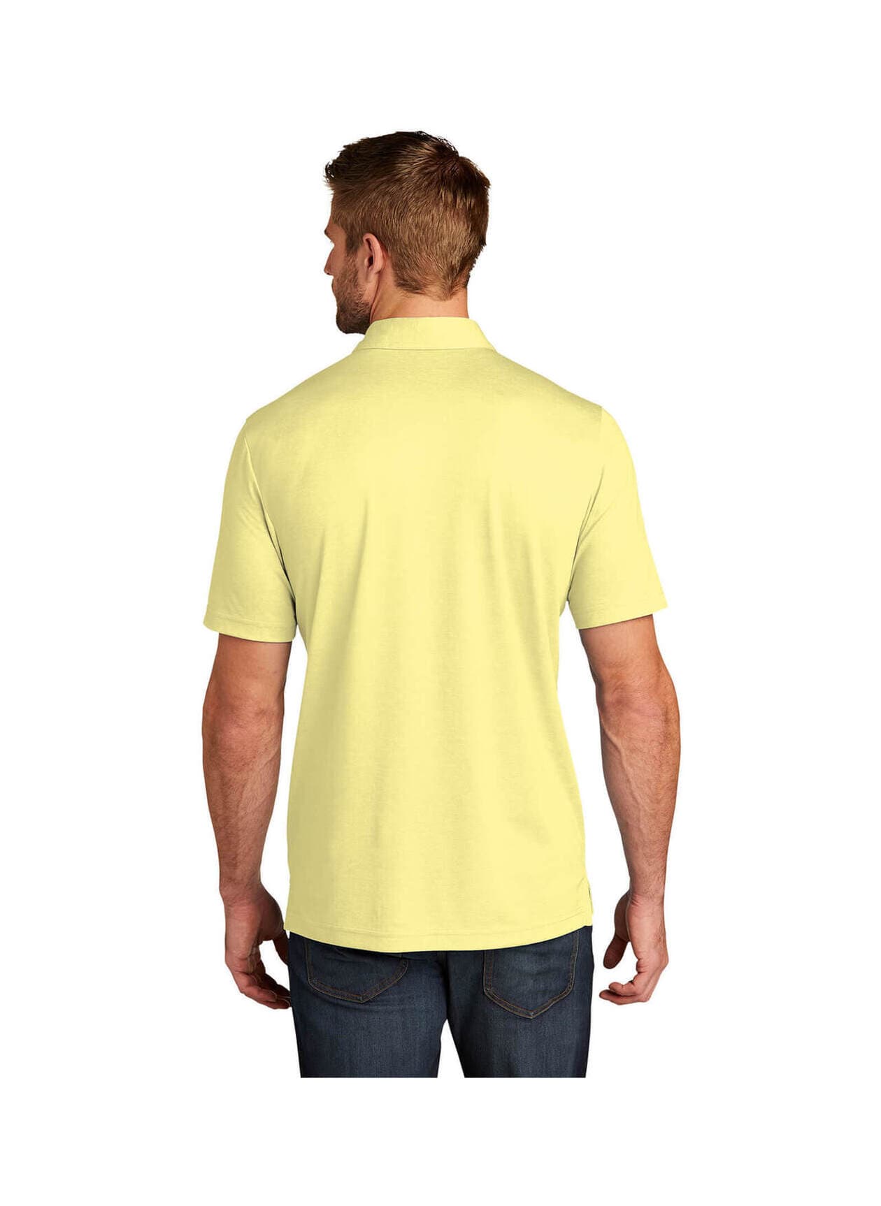 TravisMathew Men's Oceanside Heather Polo - Yellow 3XL
