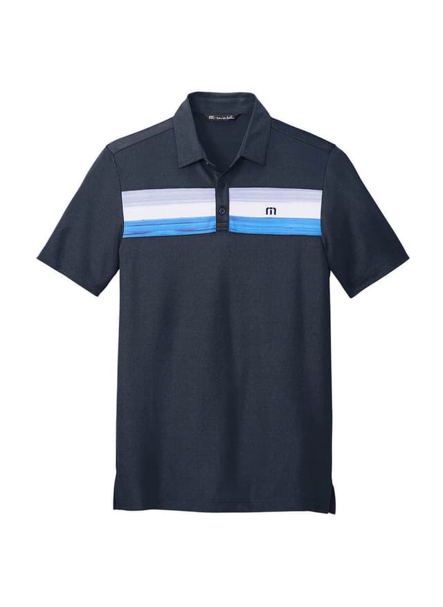 TravisMathew Men's Cabana Chest Stripe Polo - Navy 3XL