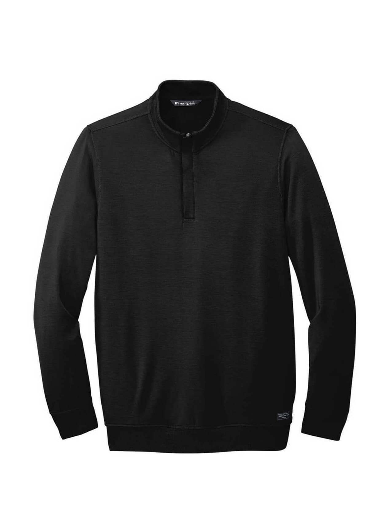 TravisMathew Men's Newport Fleece Quarter-Zip - Black 3XL