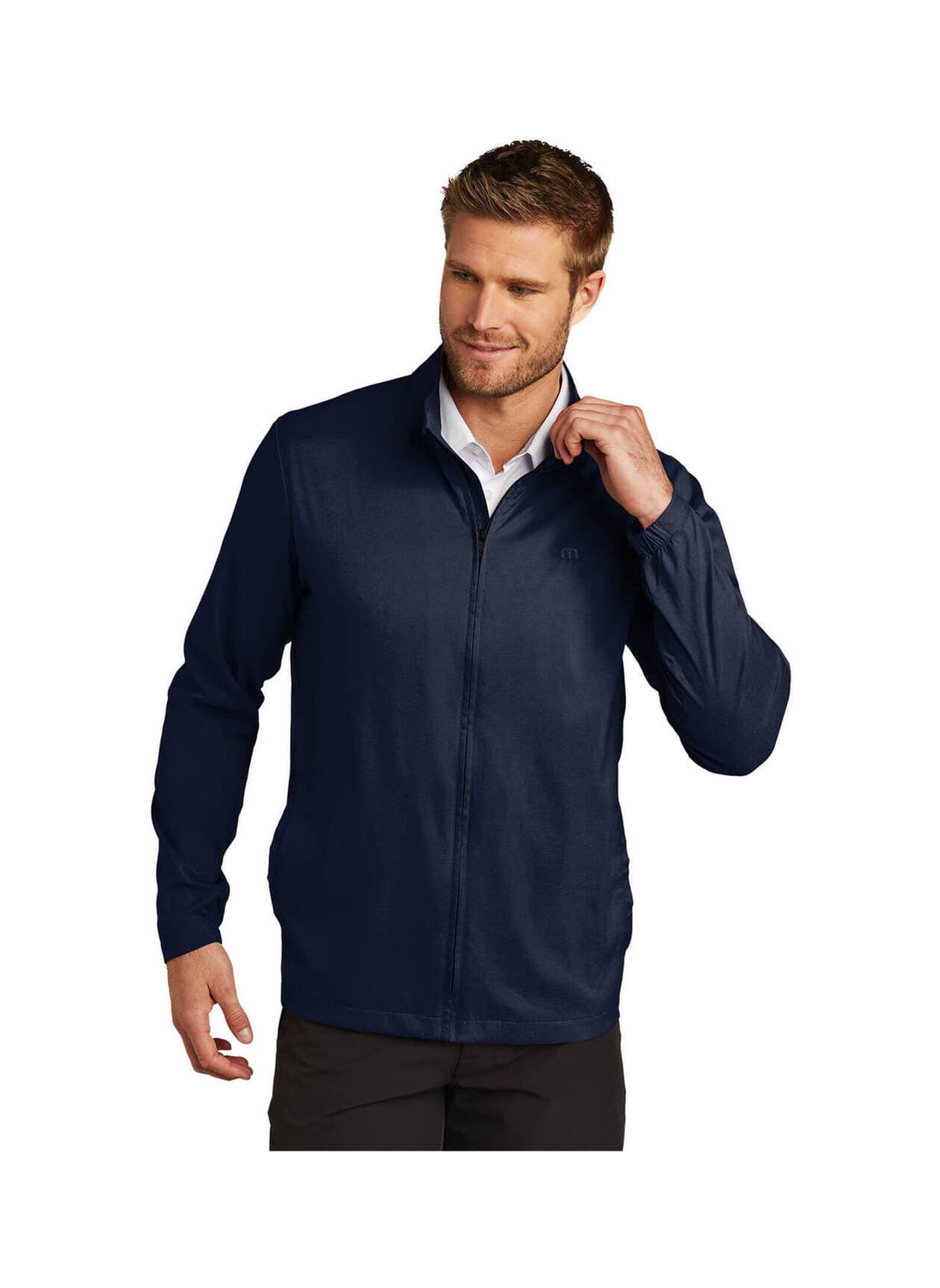TravisMathew Men's Surfside Jacket - Navy,Black 3XL