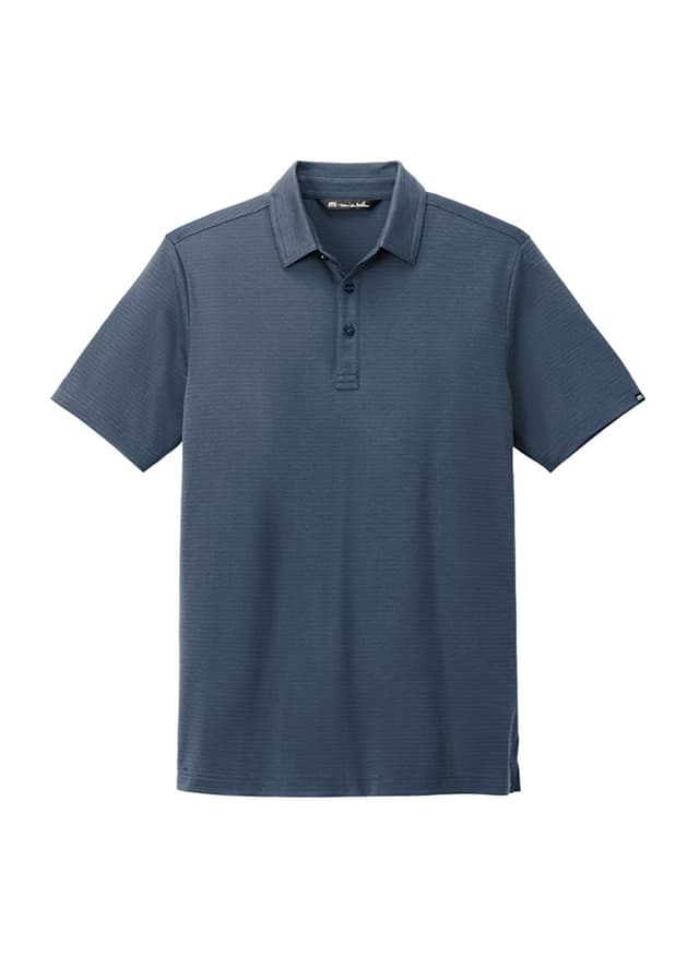 TravisMathew Men's Bayfront Solid Polo - Cyan 3XL