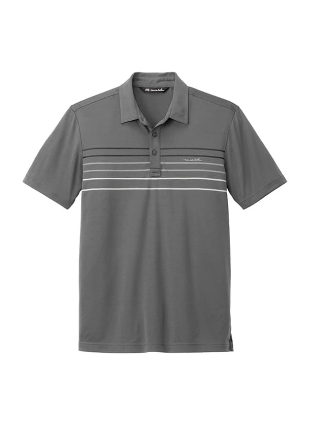 TravisMathew Men's Coto Performance Chest Stripe Polo - Dark Grey 3XL
